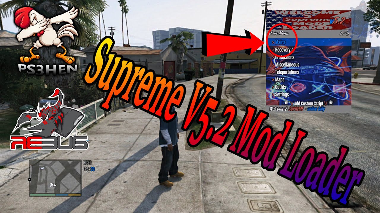 PS3 - [GTA5] [HEN] Mod Menu CEX HFW PS3 SuperSlim and 3k models (80+ Mod  Menus)