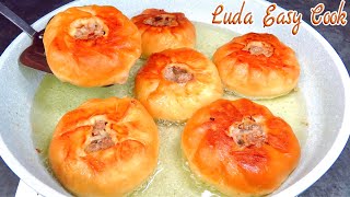 No Yeast Belyashi On Kefir MEAT PIROSHKI [sub] stuffed fried meat buns Ukrainian Chef Luda Easy Cook