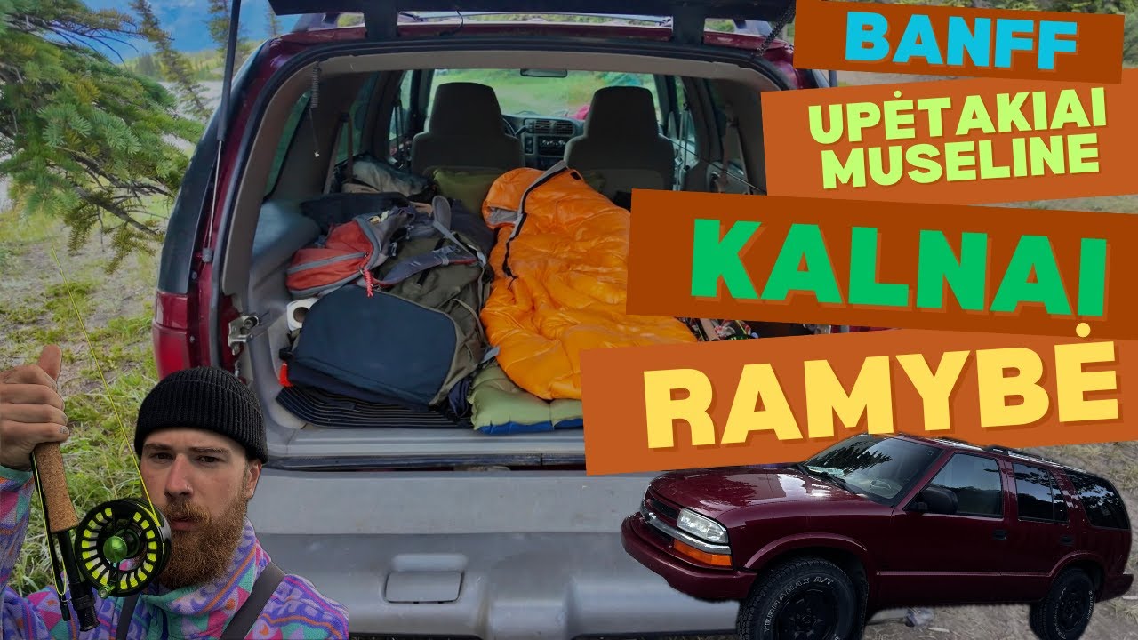 #17 Kanada – Banff: Upėtakiai museline, kalnai ir ramybė