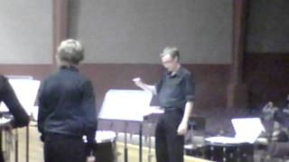 Matt Prindiville Conducting UNC Percussion Ensemble III