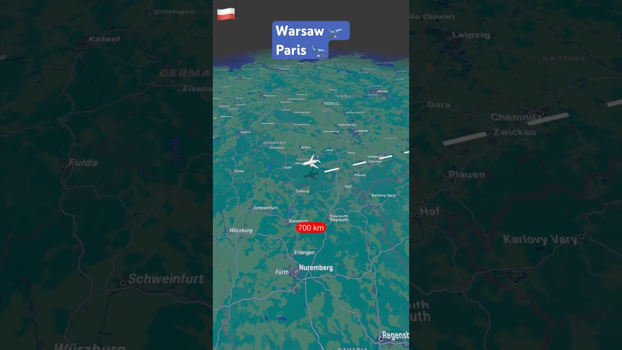 Flight from Warsaw(Poland) 🇵🇱 to Paris 🇫🇷 ✈️ 