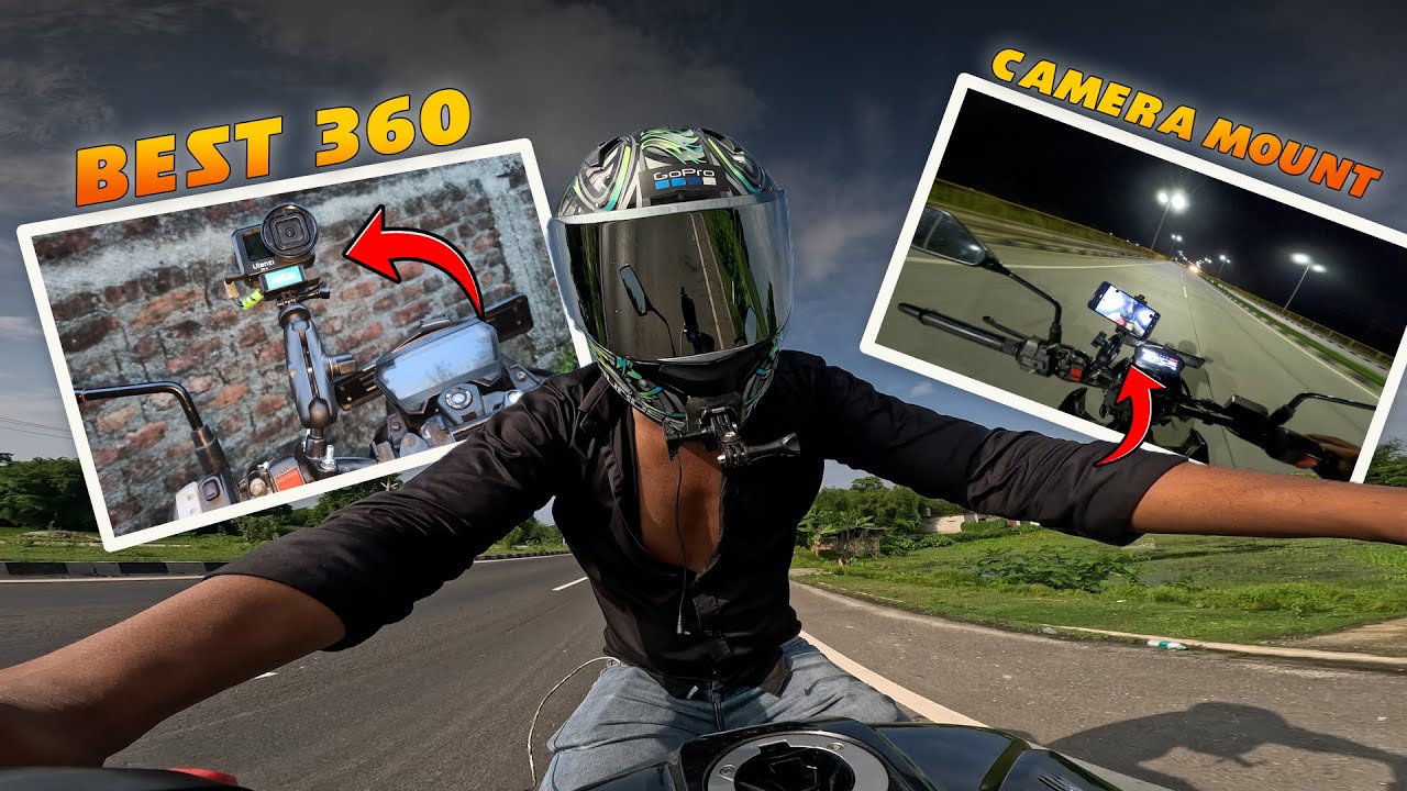 Handlebar Installation for all Action Cameras 360° Bike Camera Mount | Full Review + Road Test