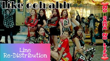 How Should Twice Sing "Like ooh ahh" (Line Re-distribution)