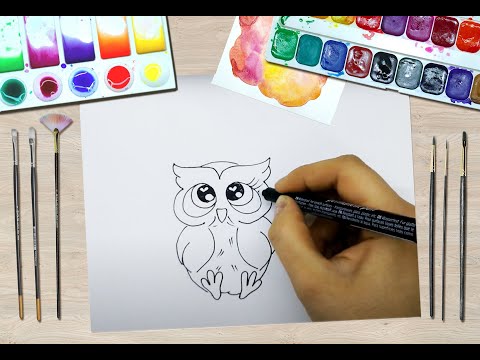 Video: Cum Să Desenezi O Bufniță Cu Un Creion