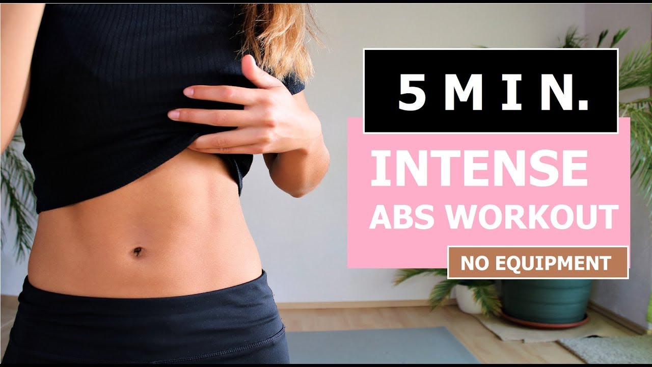 5 MIN INTENSE ABS WORKOUT // no equipment - YouTube