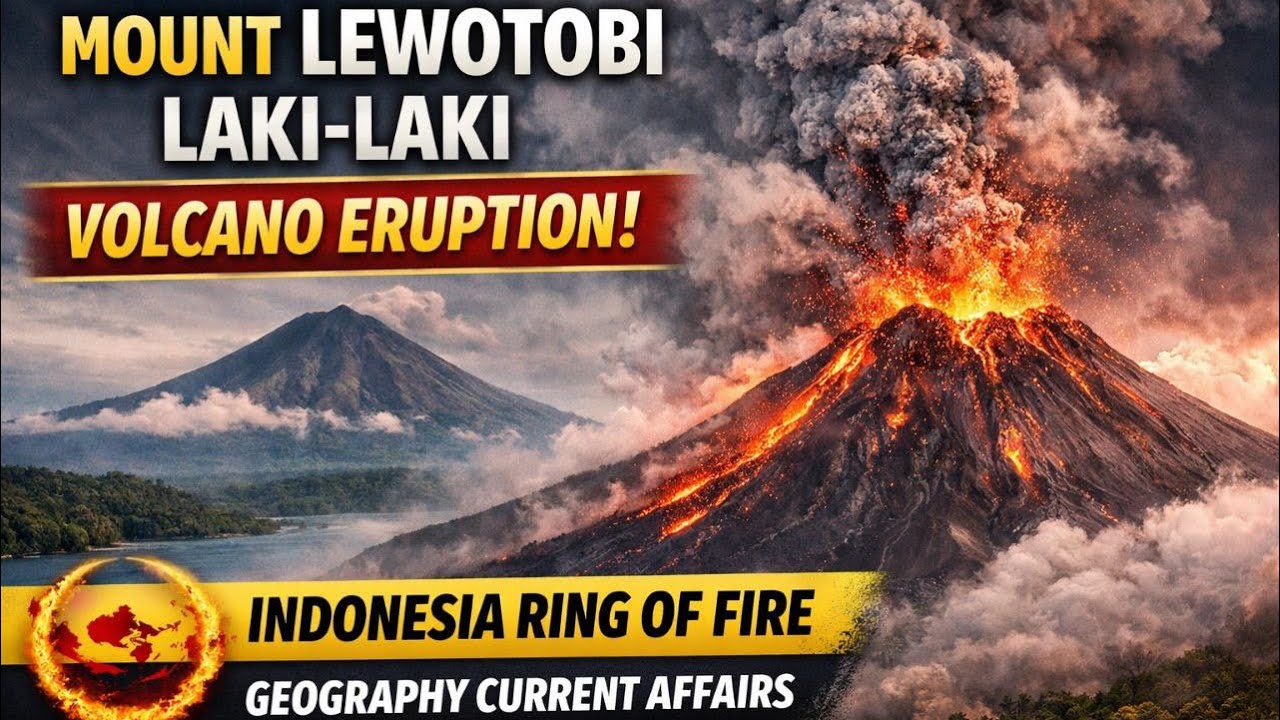 Mount Lewotobi Laki-laki Volcano Eruption | Indonesia Ring of Fire Explained