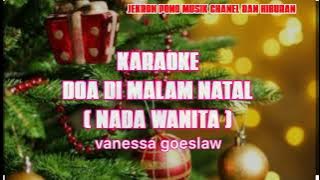Karaoke Lagu Natal  Doa Di Malam Natal || Vanessa Goeslaw || Nada Wanita
