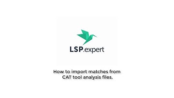 How to automatically import the matches from a CAT tool analysis file into LSP.expert