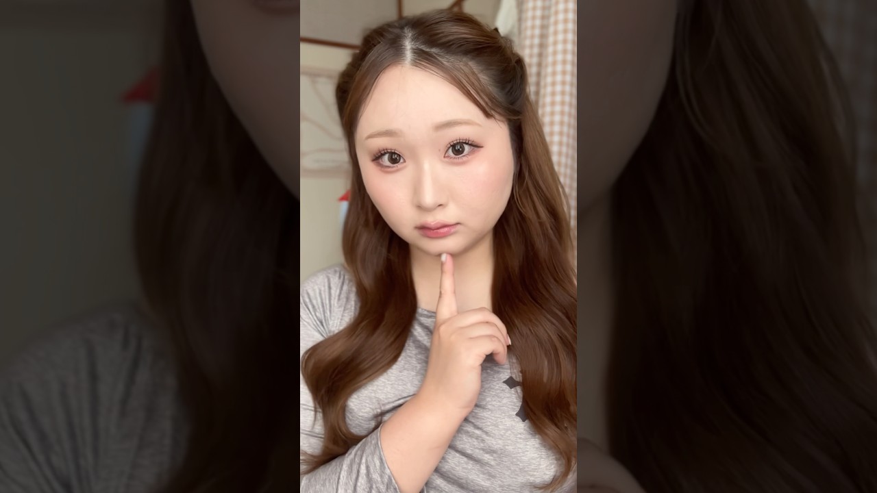 【変身】久しぶりの前髪なし🌪️#shorts #丸顔 #ニキビ #垢抜け