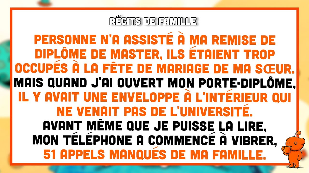 Ma famille a manqué ma remise de diplôme, jusqu’à découvrir la lettre que j’ai reçue.