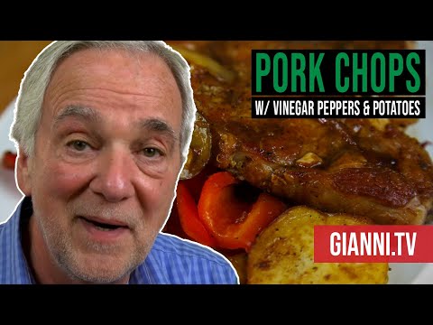 Pork Chops with Peppers, Onions & Potatoes, Italian recipe - Gianni's North Beach