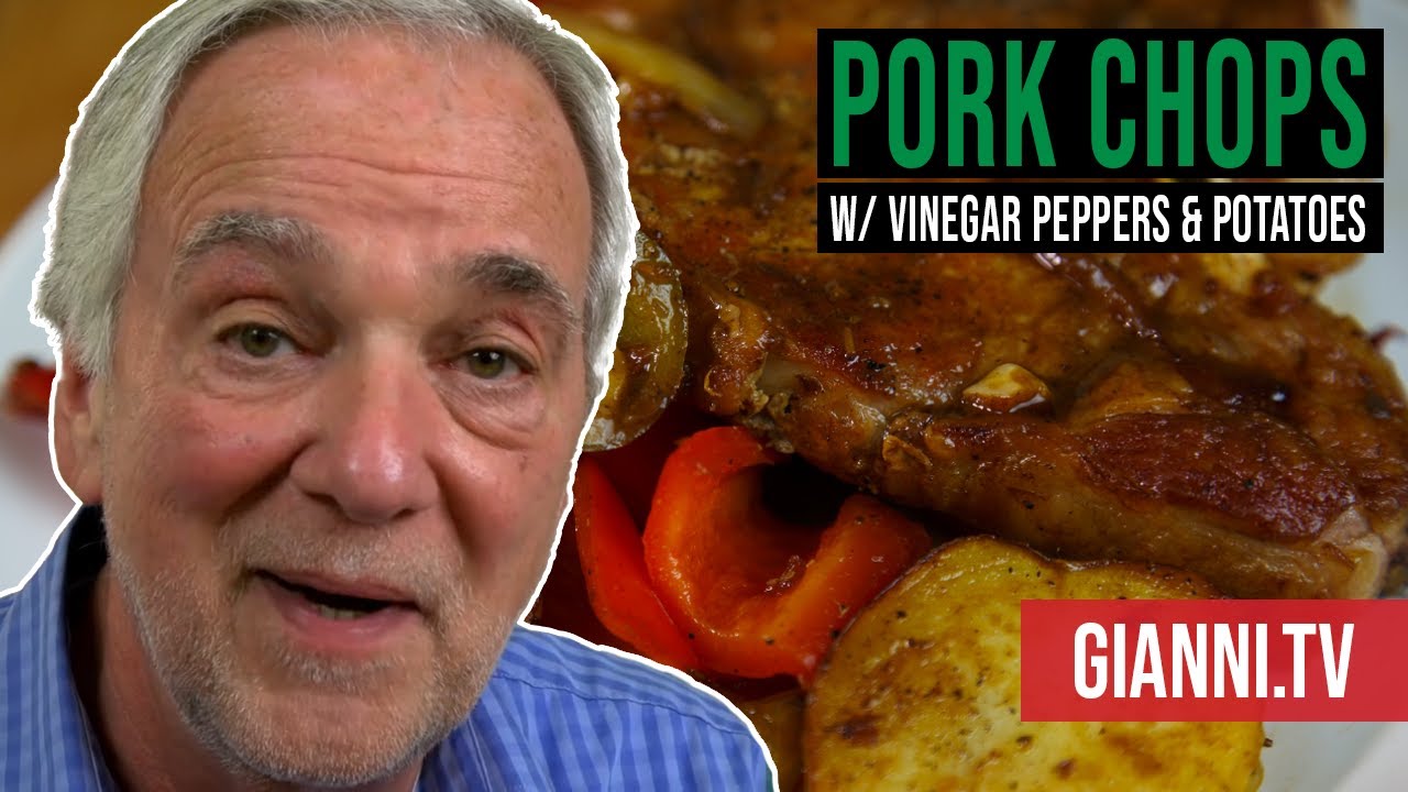Pork Chops with Peppers, Onions & Potatoes, Italian recipe - Gianni