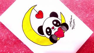 كيفية رسم دب الباندا داخل تعليقة How To Draw A Panda Youtube