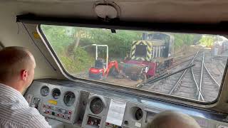 In the cab of High Speed Train power car 43071 at the Colne Valley Railway