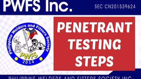 PENETRANT TESTING PROCEDURE / STEPS #pwfstv #welding #NDT