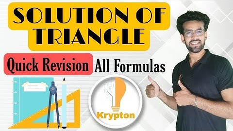 Solution Of Triangle (SOT) Part-2  Formula Quick Revision For Jee Main & Advanced(PK SIR IIT BHU)