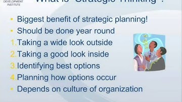 CDI Course - An Overview of Sensible Strategic Planning