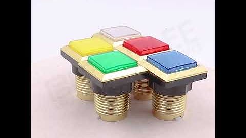 ILLUMINATED SQUARE GOLD PLATED PUSH BUTTON SWITCH - bleegame.com