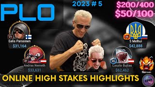 Online High Stakes PLO Cash Game  Highlights ♠️ $50/100 | 2023 #5