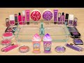 PINK vs. PURPLE ! Slime Coloring and Mixing with Makeup ! ASMR Satisfying Slime Video 156