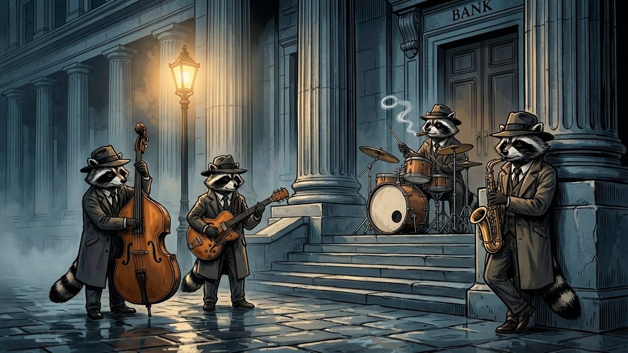 Stray Racoons Play Some Jazz