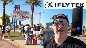 Testing out the iFLYTEK Smart Translator @ The world famous Las Vegas Sign #iflytek @iflytek