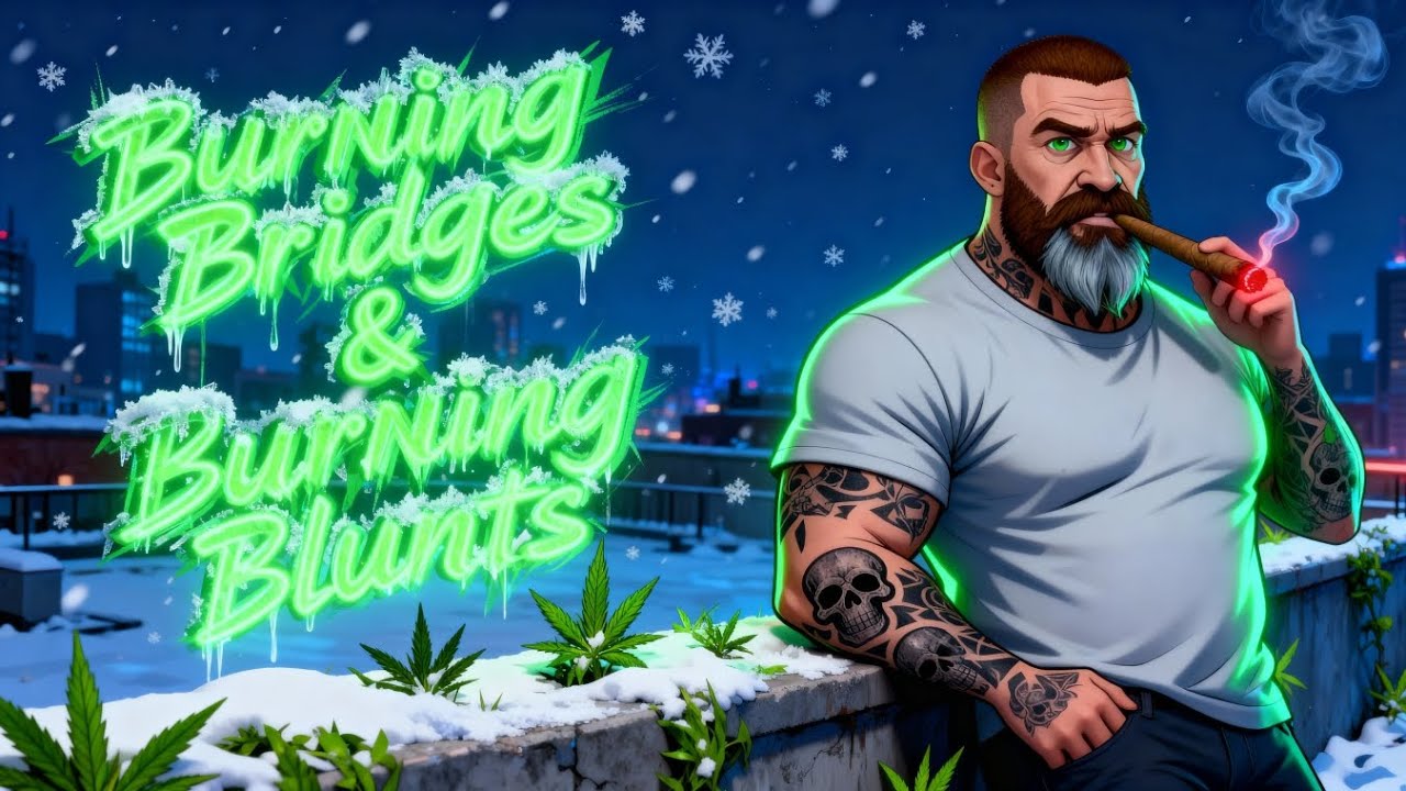 **Burning Bridges & Burning Blunts | Smoke-Filled Blues Rap – SlowBurnKush**