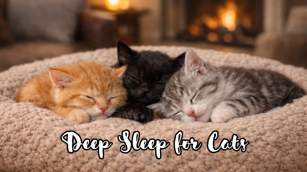 Deep Sleep Music for Cats 🐱💤 | Flowing Water Sounds | Calm Pets & Home (3 Hours)