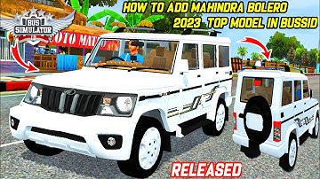 🔥How to Add  MAHINDRA BOLERO 2023 MOD in bus simulator indonesia |download bolero bussid mod 2025😮😳