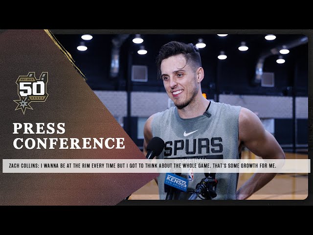 Zach Collins discusses offseason mini-camps held by Spurs