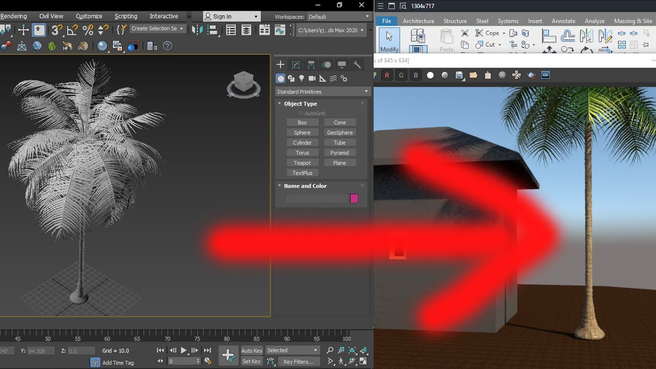 Import a Tree from 3ds max to Revit - YouTube