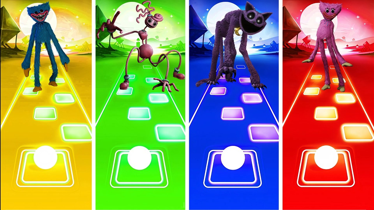 Huggy Wuggy vs Mommy Long Legs vs CatNap vs Kissy Missy - Tiles Hop Poppy Play Time 5