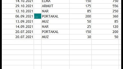 Tüm satırlara otomatik tarih ekleme(Exce-VBA)