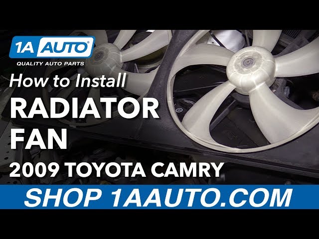 How to Replace Radiator Cooling Fan Assembly 07-09 Toyota Camry L4 2.4L class=