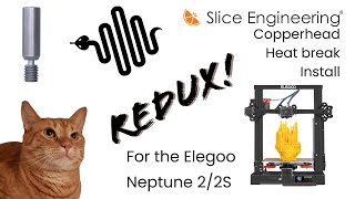 Elegoo Neptune 2/2S Slice Engineering Copperhead Heatbreak and Slamazon Heat Block, with footnotes