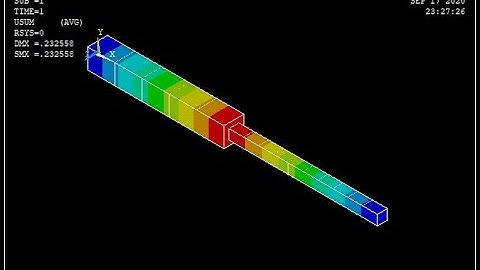 Analysis of Step Bar Using ANSYS APDL