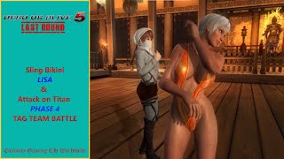 Dead or Alive 5: Last Round - Sling Micro Bikini LISA & Attack on Titan PHASE 4 TAG TEAM | 2K⁶⁰ᶠᵖˢ✔