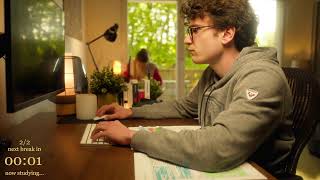 4-HOUR | Study With Me | One break, No music, Deep work