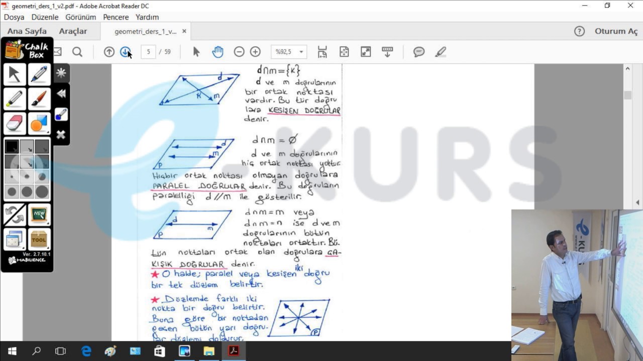 nettekurs.com Online YGS Kursu Geometri Dersleri-1 / Temel Kavramlar & Doğruda Açılar