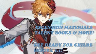 Childe Ascension Materials + Talent Books! - Get Prepared for 1.1 - Genshin  Impact 