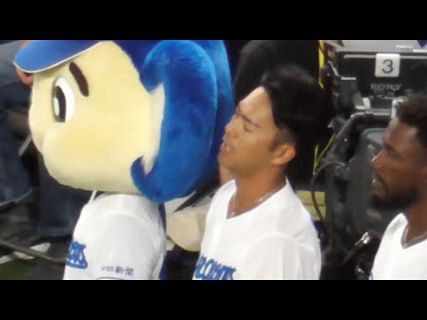 龍空 国歌大熱唱！ドアラもなんとなく歌ってる⁉︎  中日ドラゴンズVS阪神タイガース　2023.9.5