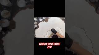 DIY Geode Pt. 2. Full process on my channel! #resingeode #diyart #diygeode