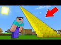 Minecraft NOOB vs PRO: NOOB FOUND THE LONGEST GOLDEN STAIRCASE IN THE VILLAGE!  (Animation)