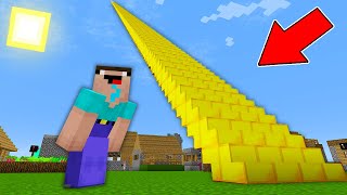 Minecraft NOOB vs PRO: NOOB FOUND THE LONGEST GOLDEN STAIRCASE IN THE VILLAGE!  (Animation)