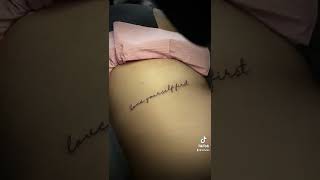 Quote tattoo ribs