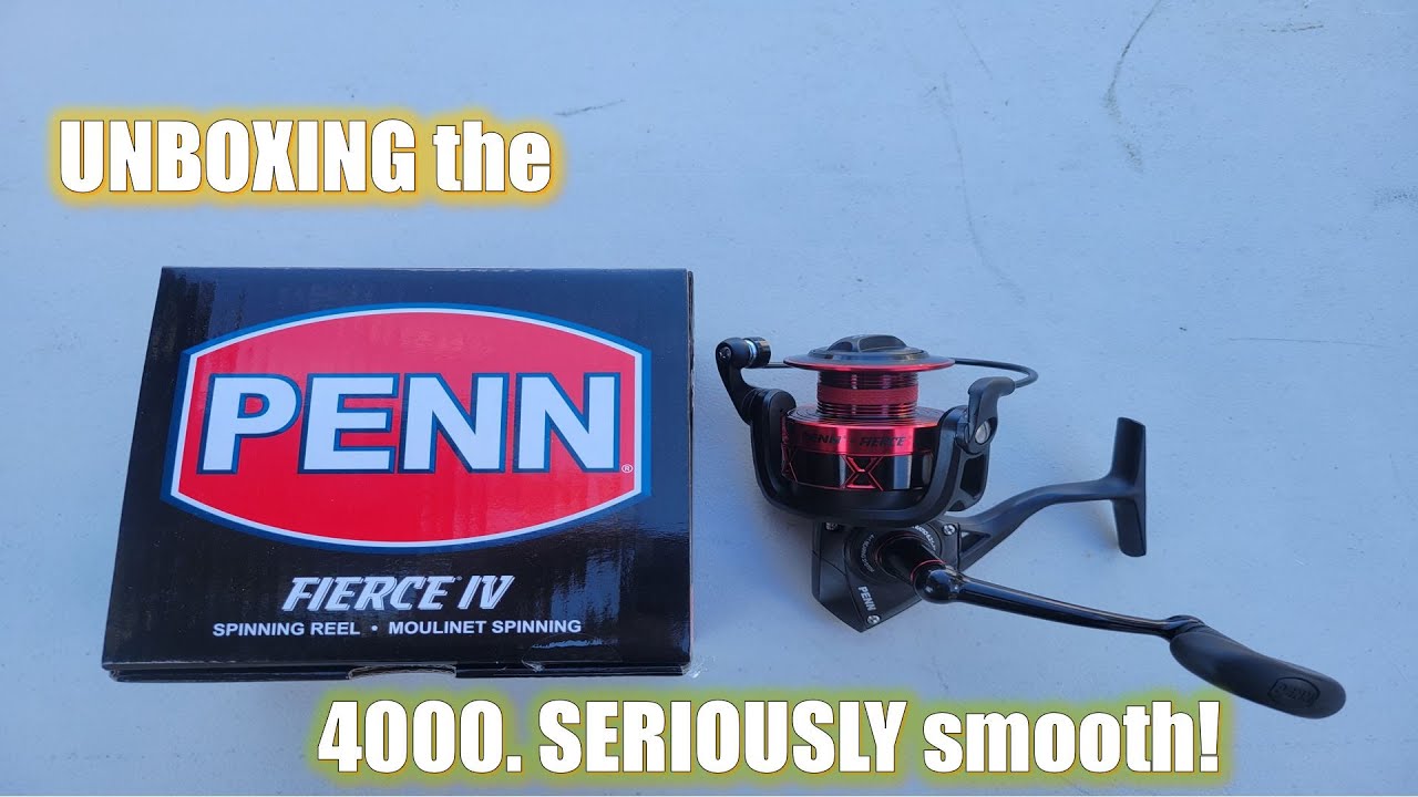 UNBOXING the PENN FIERCE IV 4000 SPINNING reel! SERIOUSLY smooth!