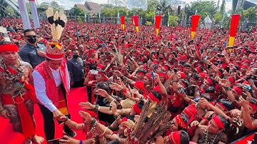 Presiden Jokowi Buka Bahaupm Bide Bahana Tariu Borneo Bangkule Rajakng, Pontianak, 29 November 2022