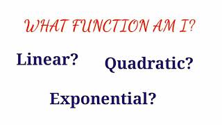 GenMath: How to Describe a Linear, Quadratic or Exponential Using Table of Values - Function Lesson!