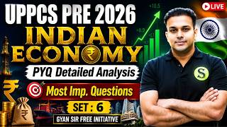 UPPCS PRE 2026 INDIAN ECONOMY PREVIOUS YEAR QUESTION PAPER Most Important Questions PYQ Analysis 6