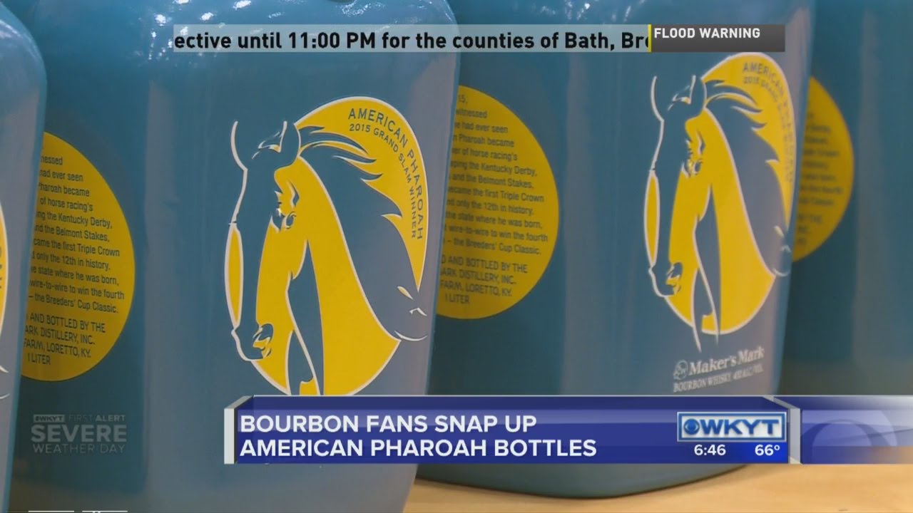Bourbon fans snap up American Pharoah Maker's Mark bottles YouTube